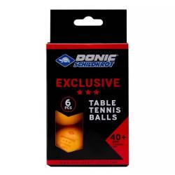 Мячики для н/тенниса Donic Exclusive 3* 40+, 6 штук