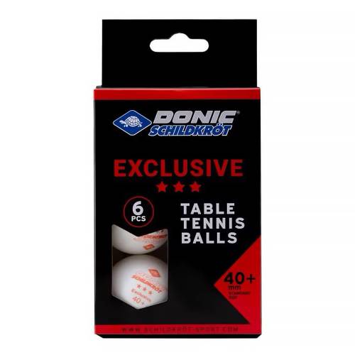 Мячики для н/тенниса Donic Exclusive 3* 40+, 6 штук