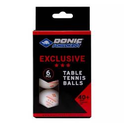 Мячики для н/тенниса Donic Exclusive 3* 40+, 6 штук